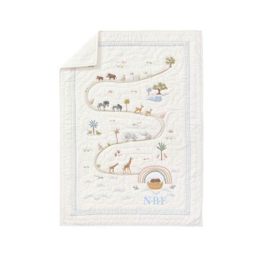 Noah's Ark Organic Baby Quilt | Pottery Barn Kids