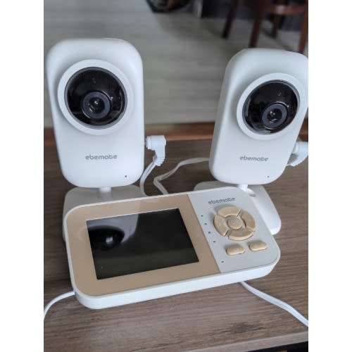 ebemate Dual Baby Monitor Set in White and Beige