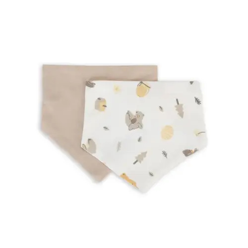 The Little Linen Co. Jersey Bibs 2 Pack Nectar Bear | Baby Bunting AU