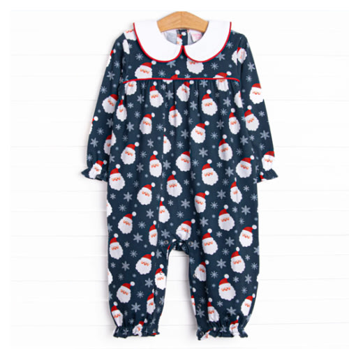 Seasonal Snowfall Ruffle Romper, Navy – Stitchy Fish