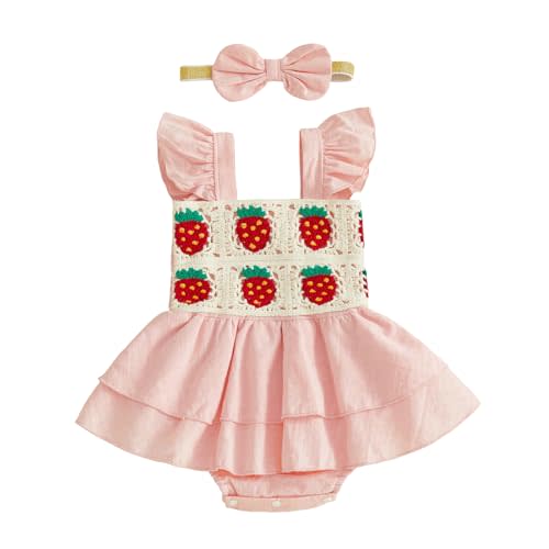Newborn Baby Girls Summer Clothes Ruffle Sleeveless Pleated Smocked Bubble Romper Dresses Infant Bodysuit Jumpsuit