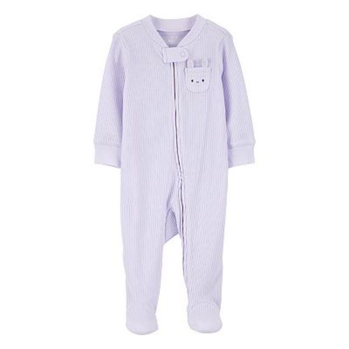 Baby Girl Carter's Bunny 2-Way Zip Ribbed Sleep & Play Pajamas