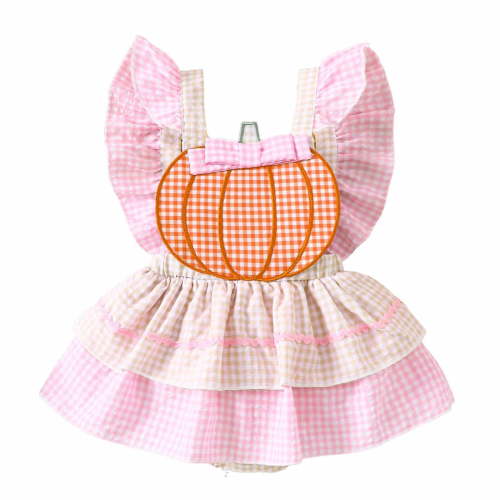 Lujianch Toddler Girls Summer Romper Jumpsuit Casual Outfit Pumpkin Print Loose Fit Stretchy Bodysuit For s Toddlers 1 18 Months Toddler Girl Rompers Size 6-12 Months