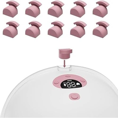 10PCS Pump Parts Compatible with Momcozy M5 Wearable Breastpump, Prevent Leaks Silicone Spout Cap Fit for M5 Pumps, Dustproof, Keep Clean Spout Cover Breast Pump Replacement Parts, Pink