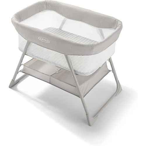 Graco DreamMore Bedside, Newborn, Travel, Portable Bassinet for Newborn Babies to 6 Months, Willow