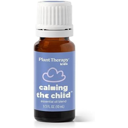 Plant Therapy Kids Calming The Child Essential Oil Blend 10 mL (1/3 oz), 100% Pure, KidSafe, Undiluted, Relaxing Aromatherapy for Sleep, and Stress Relief