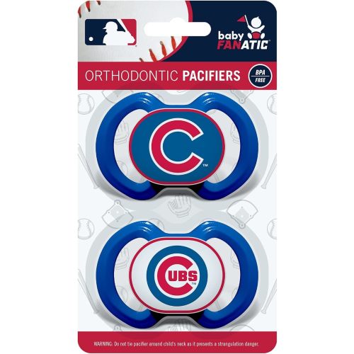 BabyFanatic Pacifier 2-Pack - MLB Chicago Cubs - Officially Licensed League Gear