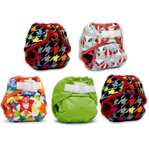 Kanga Care Rumparooz Reusable Cloth Diaper Covers One Size for Fitted Diapers and Prefolds with Leg Double Gusset (5pk)