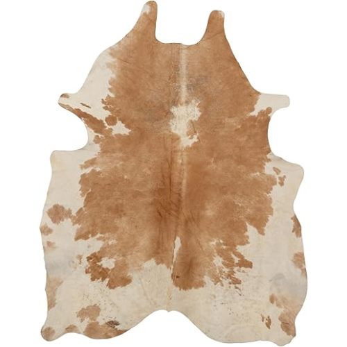 Weaver Leather Supply Brown and White Cowhide Leather, Chrome Tanned, Hair On Calf Hide, Soft, Premium Calf Skin for Home Accents, Cow Hide Rugs