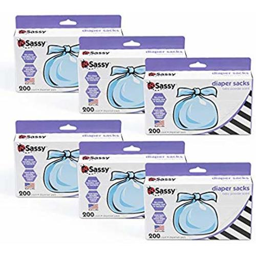 Sassy Sassy Disposable Diaper Sacks 1200Count, Blue, One Size - 1200 Count