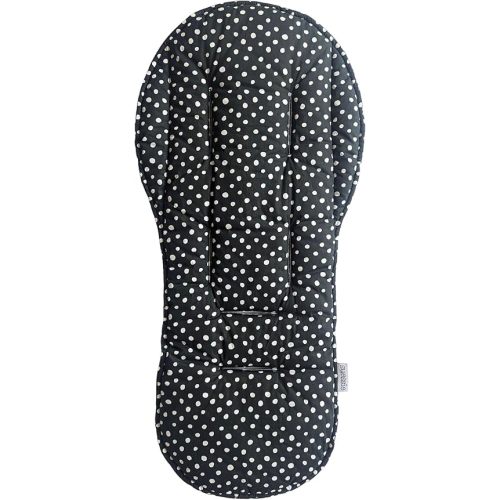 Suessie Pram Liner - Universal and Reversible Seat Liner, Black Dots