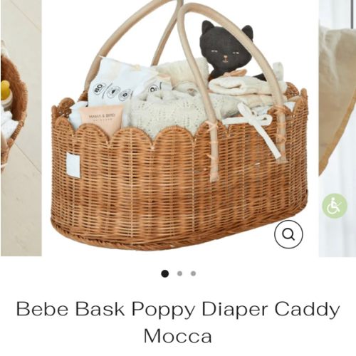Bebe Bask Poppy Diaper Caddy