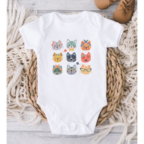 Cat Baby ONESIES® Bodysuit - Cute Cat Lover Baby Bodysuit - New Baby Girl - Baby Shower Gift - Baby Girl Gift - Newborn Girl Gift - Girl