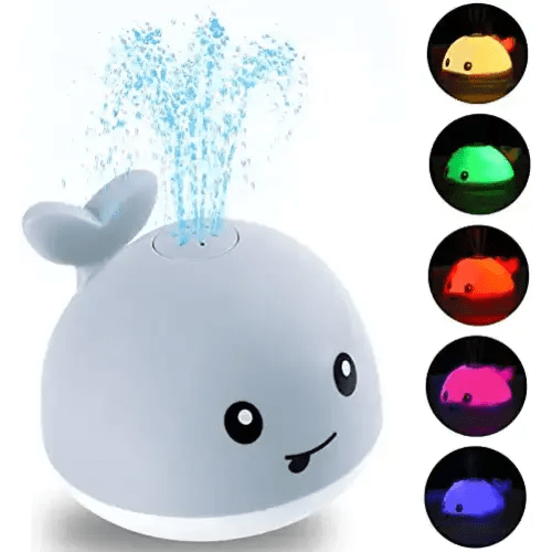Baby Bath Toys, Baby Toys Whale, Light Up Bath Toys, Sprinkler Bathtub Toys for Toddlers Infant Kids Boys Girls, Spray Water Bath Toy, Pool Bathroom Baby Toy