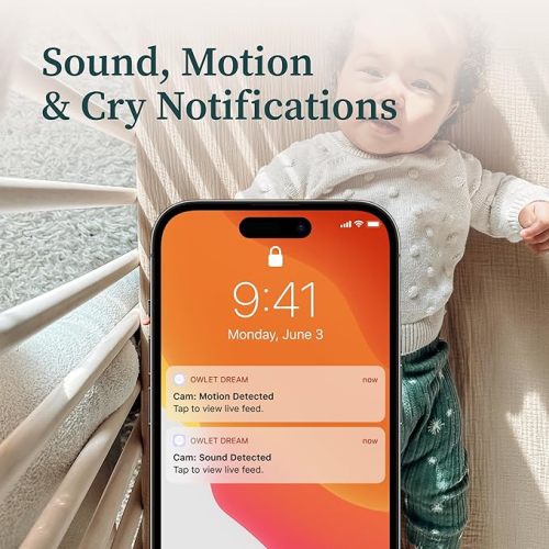 Owlet® Dream Duo Smart Baby Monitor: FDA-Cleared Dream Sock® plus Owlet Cam - Tracks & Notifies for Pulse Rate & Oxygen while viewing Baby in 1080p HD WiFi Video - Mint