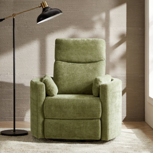 Hokku Designs Anneisha Modern Swivel Rocker Power Recliner with Moveable Pillows & Reviews | Wayfair