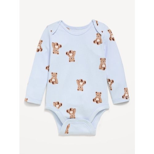 SoftMode Printed Long-Sleeve Ribbed Bodysuit for Baby