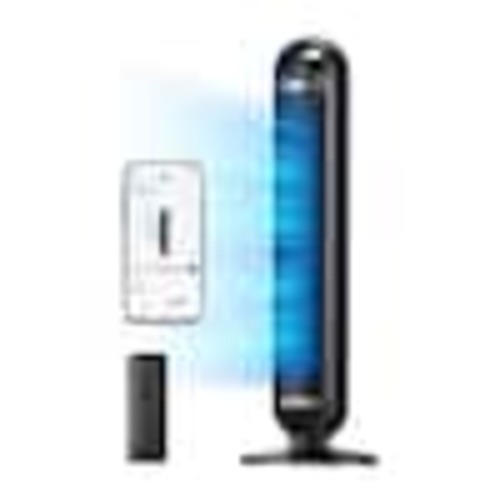 DREO Smart Nomad 36 in. 8 fan speeds Tower Fan in Black with DC Motor, Wi-Fi, Voice Control and Remote DR-HTF013S
