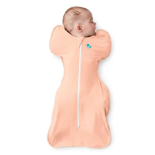 Love to Dream Swaddle UP, Baby Sleep Sack, Self-Soothing Swaddles for Newborns, Get Longer Sleep, Secure Fit Helps Calm Startle Reflex, Newborn Essentials for Baby, 1.0 TOG, Medium 13-19 lbs, Coral