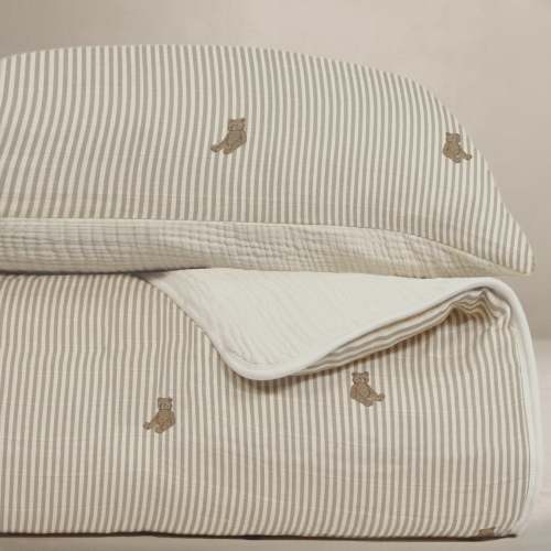 Bear Muslin Quilt & Sham Set | Nursery Bedding | Oilo™ Studio