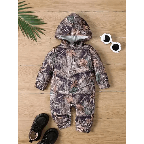 baby hooded romper long sleeves soft polyester spandex blend - Temu