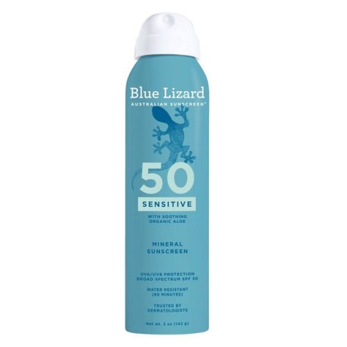 Blue Lizard Sensitive Mineral Sunscreen Spray - SPF 50+ - 5 oz: Whole Body, No Fragrance Added, Hypoallergenic
