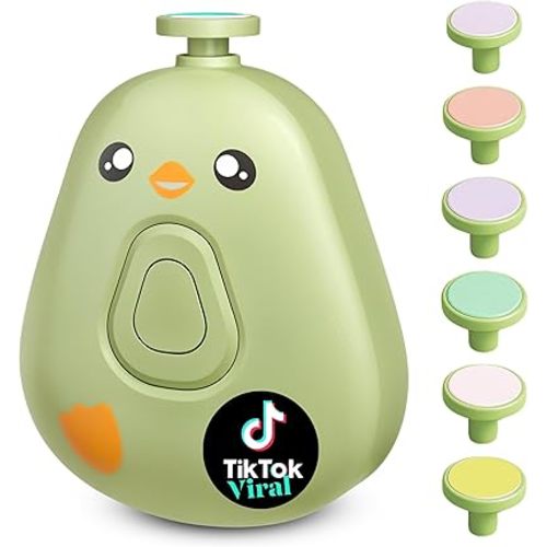 Electric Baby Nail Trimmer – Safe and Quiet Nail File for Infants and Kids, 6 Grinding Heads, Low Vibration & Gentle Power for The Care of Your Baby