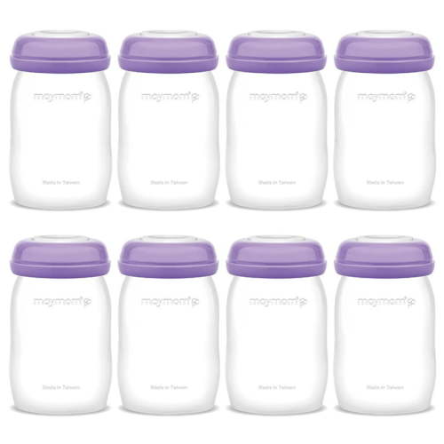 Maymom Widemouth Storage Bottles 5oz/160mL Compatible with Lansinoh Pump, 8 pc