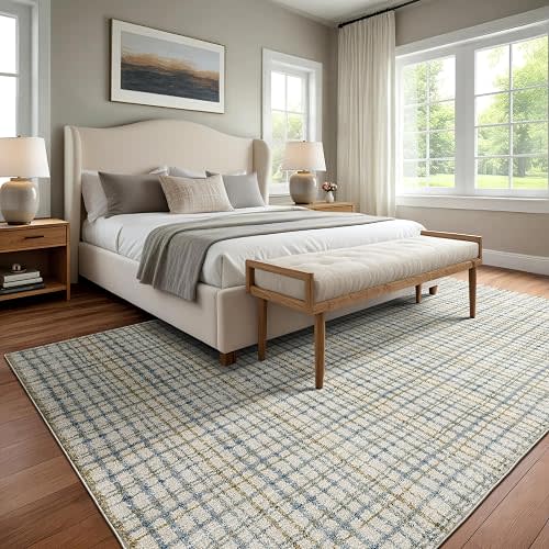 Oriental Weavers Row Gemma GEM06-7'10" x 10' Area Rug - in Blue/Green - Transitional, Modern Farmhouse, Living Room, Family Room, Dining Room, Bed Room Area Rug
