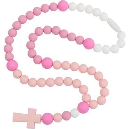 Handmade Silicone Rosary First Rosary Beads Baptism Gift for Boy Girl