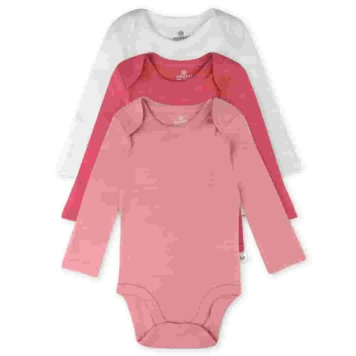Honest Baby Clothing Baby Boy or Girl Gender Neutral Organic Cotton Long Sleeve Bodysuits, 3 Pack (Preemie-24 Months)