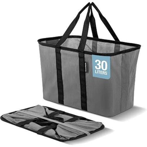 CleverMade EcoBasket Collapsible Tote Basket – Reusable Grocery Tote