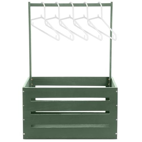 Suzile Wooden Baby Shower Crate Closet, Wood Hamper New Baby Gift Basket with Handle Gender Reveal Storage Box for Pregnancy New Parent(Sage Green,Classic)