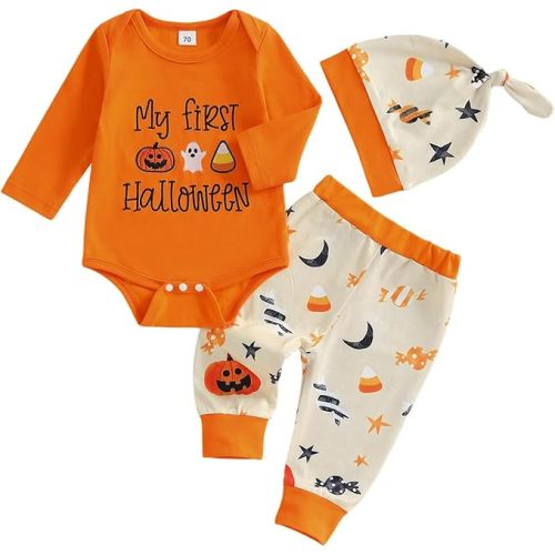 Newborn Baby Boy Easter Outfit Bunny Egg Lamb Cross Print Long Sleeve Romper Pants Infant Onesie Bodysuit Clothes