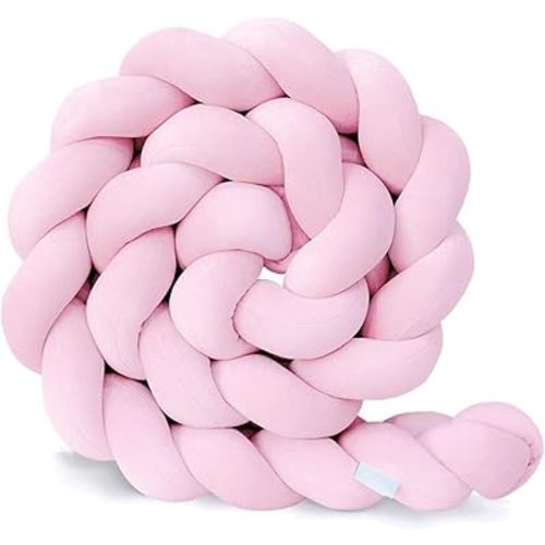 Decorative Room Gift Solid Color Knot Pillow，Machine Washable Knitted Ball Decorative Pillows Adorable Spherical Accents for Bed Sofa Corners Cute Home Decor Accents (Pink, 2.5m)