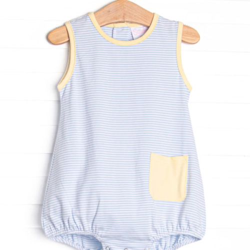 Noah Pocket Bubble, Blue Stripe – Stitchy Fish