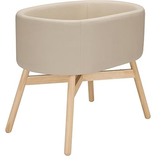 Babyletto x GATHRE Capsule Bassinet in Vegan Millet Leather