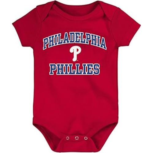 Outerstuff MLB Officially Licensed 0-24 Months City Headline Arch Logo Creeper Bodysuit Romper