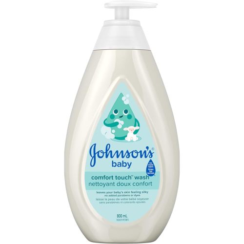 Johnson's Baby newborn bath wash and shampoo, cotton touch body wash, 800ml