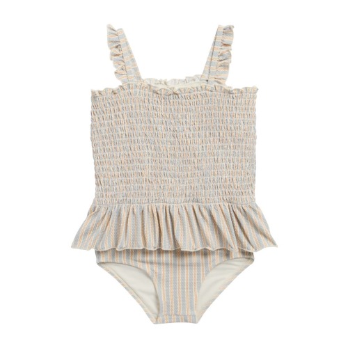 Kids' Ruffle Smocked UPF 50+ One-Piece Swimsuit