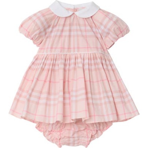 Check Cotton Dress with Bloomers, 12M