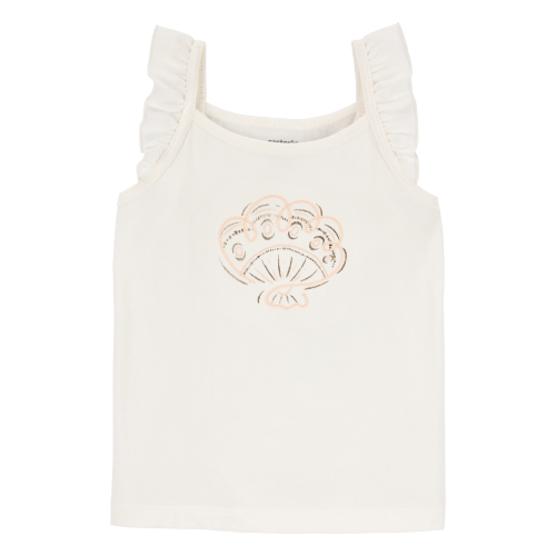Baby Seashell Flutter-Sleeve Tank - White - Carter's | Carter's