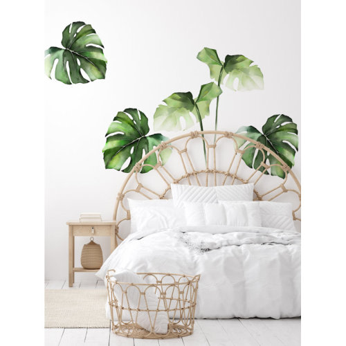 Bayou Breeze Monstera Tropical Jungle Leaves Wall Decal & Reviews | Wayfair