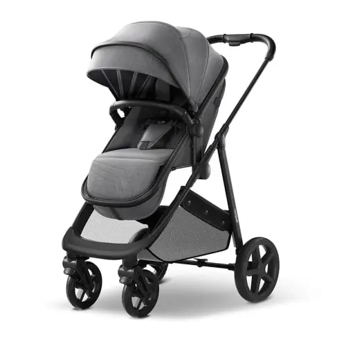 Mompush Wiz 2 in 1 Baby Stroller with Bassinet Mode, Convertible Infant Stroller for Newborn and Toddler with Reversible Seat and Large UPF 50+ Canopy