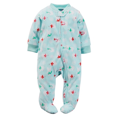 Baby Girl Fleece Zip-Up Sleep & Play | Carters.com