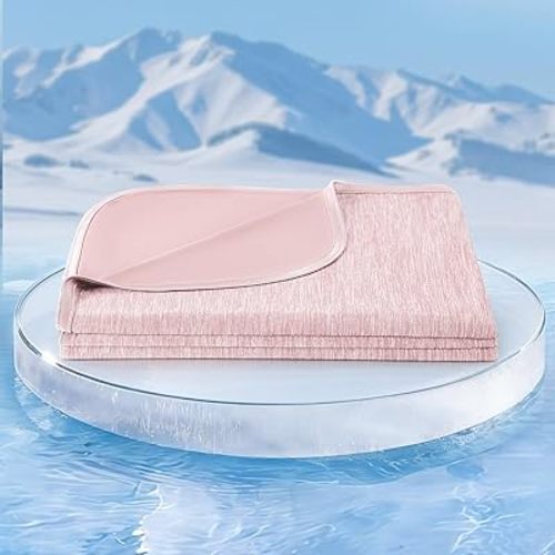 Marchpower Cooling Blanket for Hot Sleepers, Arc-Chill Cool Throw Kids Blanket with Double-Sided Cooling, Japanese Cooling Fiber Absorbs Body Heat, Lightweight Soft Blanket for Baby Sleeping Travel