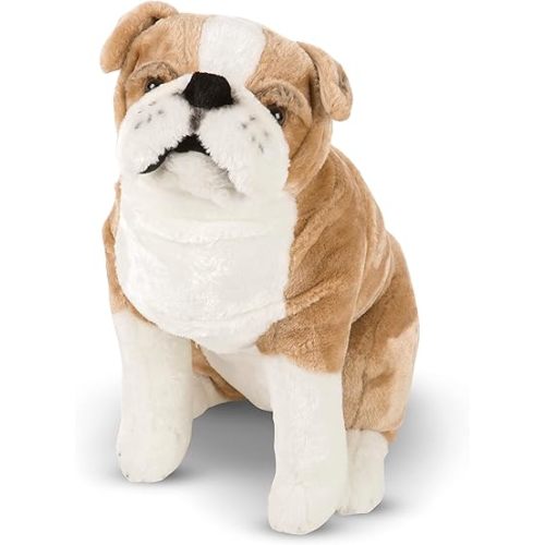 Melissa & Doug Giant English Bulldog - Lifelike Stuffed Animal (Nearly 2 feet Tall)
