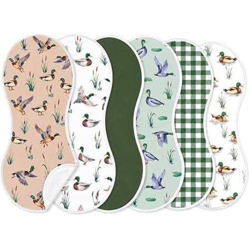 Amazon.com: party greeting 6 Pcs Baby Burp Cloths Soft Burping Rags, Mallard Duck | 19 x 9 Inch, Absorbent Spit up Cloth, 100% Polyester, for Newborn Boys Girls, Baby Shower, Registry Gift, Nursery Decoration