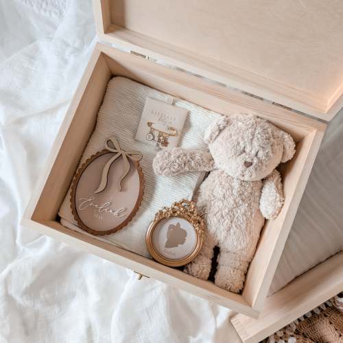 Wooden Personalised Baby Keepsake Box - LARGE