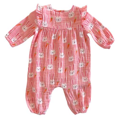 Ruffle Sleeve Romper, Sister Bunny